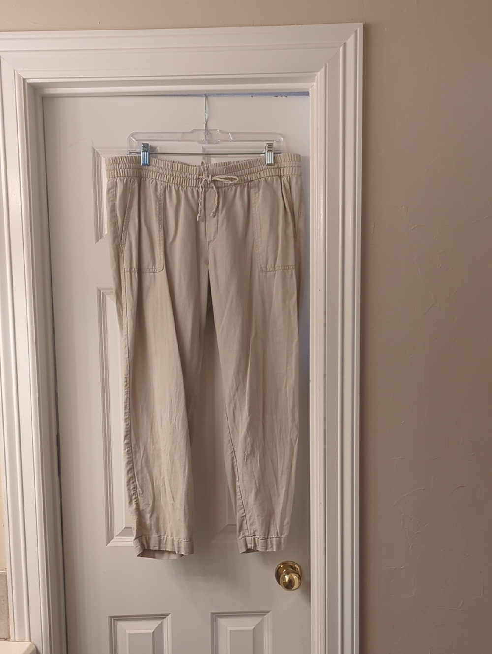 Old Navy Women's Light Khaki Drawstring Chinos